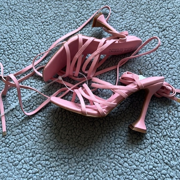 Cape Robbin Jenni Sexy Stiletto Lace Up Square Open Toe High Heels - Picture 6 of 9